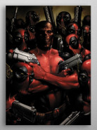 Marvel kovový plagát Deadpool Gritty Wrong Neighborhood 32 x 45 cm